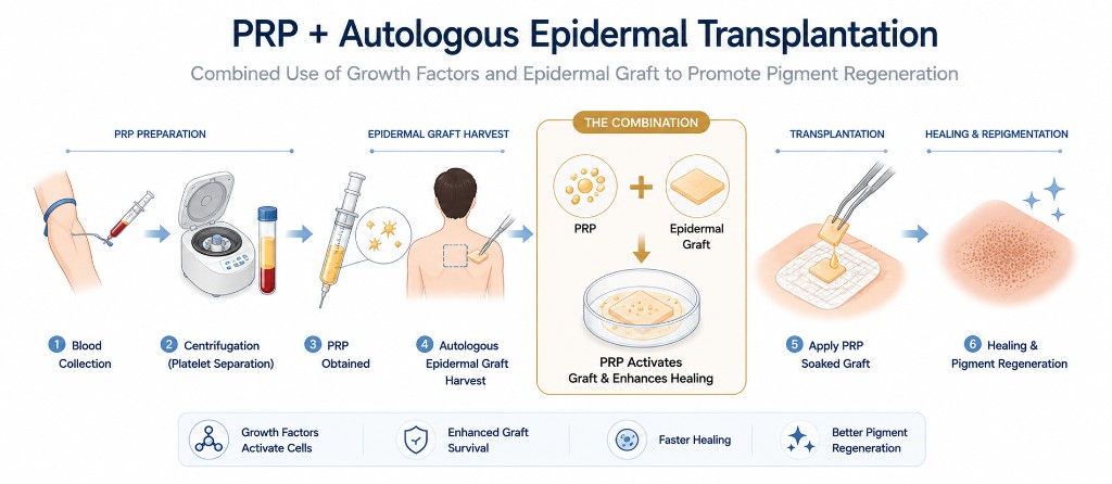 PRP + Autologous Epidermal Grafting