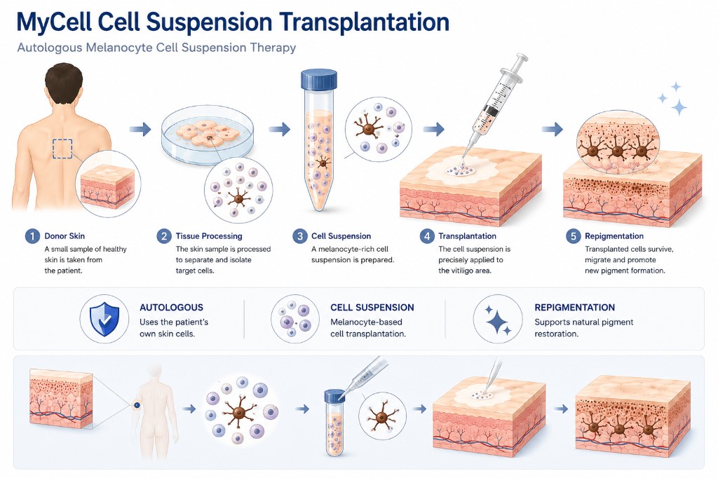MyCell cell suspension transplantation process