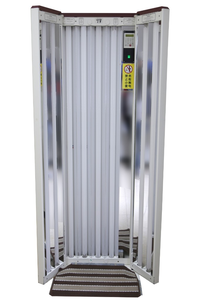 Wofmann phototherapy cabin interior with UV lamps